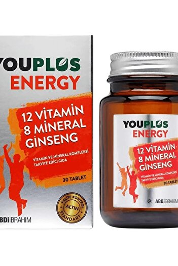 ABDİİBRAHİM Youplus Energy Vitamin and Mineral Complex 30 Tablets