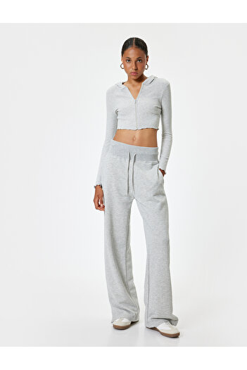 Koton Gray Women's Crop Cardigans