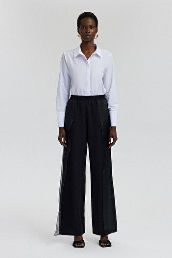 Touché Privé Linen Pants - Organza Detailed