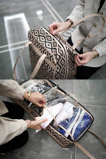 Emofom Travel Type Luggage Suitcase Shoe Bag 6 Compartments Shoe Organizer Bag