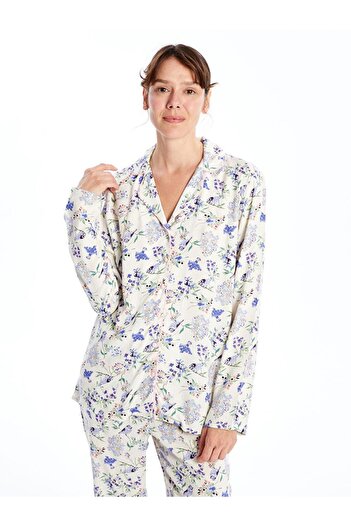 LC Waikiki Shirt Collar Floral Women's Pajamas Set