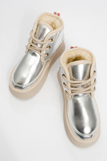 LuviShoes Γυναικείες αθλητικές μπότες με χοντρή σόλα OVELA με κορδόνια