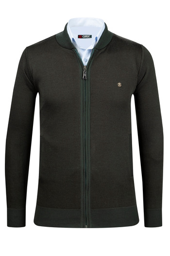 Çizgi Triko Çizgi Knitwear Ανδρικό Πλεκτό Μπουφάν Τσέπη με φερμουάρ Λεπτομερές σχέδιο Ατσάλινο πλεκτό με μανίκια και λάστιχο μέσης - 5015K
