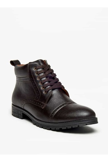 LBL by Shoexpress Perforated Chukka Boots with Zip Closure