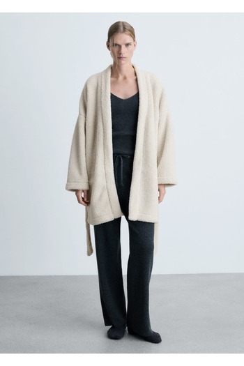 MANGO Woman Furry Dressing Gown