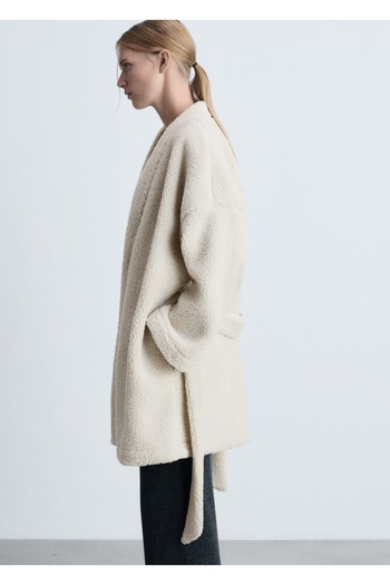 MANGO Woman Furry Dressing Gown