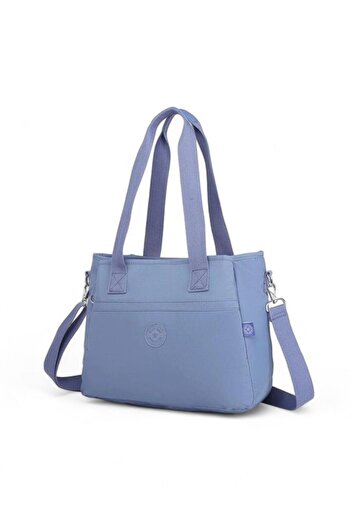 SMART BAGS Geantă de umăr pentru femei Crinkle Jeans-albastru Smb3110