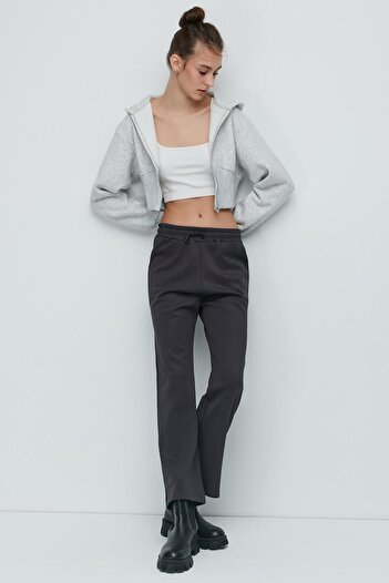 C&City Smoked 843 Model Slit Flare Leg Sweatpants