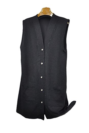 elma abone New Season Ecrin 5 Button Long Vest