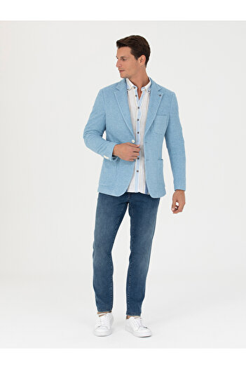 Cacharel Mavi Slim Fit Spor Ceket 50264750-VR036
