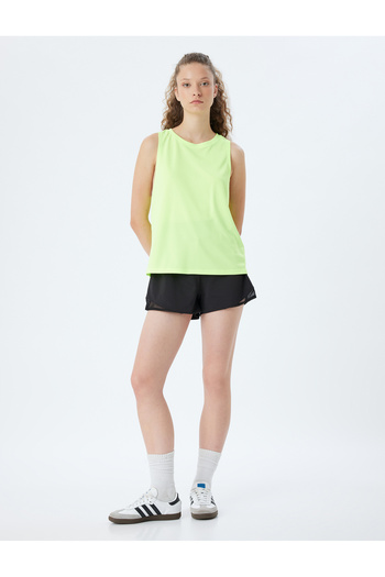Koton Relaxed Fit Athlete Undershirt - Sleeveless, Crew Neck, Back Window Detail