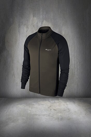 POSEIDON STORM Men's Khaki New Supra Combed Cotton Fabric Sportsman Two-Piece Running Suit S-3Xl