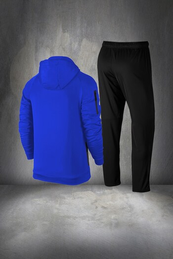 POSEIDON STORM Büyük Beden Erkek Mavi Özel Supra Penye Kumaş Fermuarlı Cepli Rahat Full Eşofman Takımı 4XL-10XL