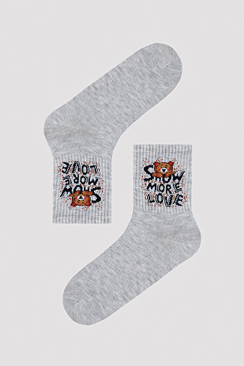 Penti Show More Love Gray Tennis Socks