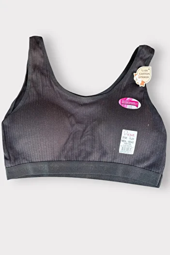 Katmirra 100% Cotton Women's Plus Size Padded Thick Strap Gathering Bra Half Tank Top Bustier