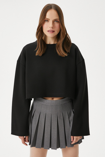 Ritnice Γυναικεία φούτερ Vegas Black Raster Crop
