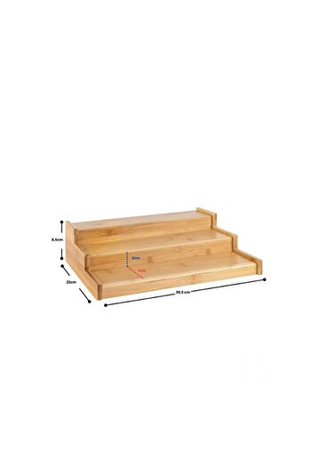 Bonjour 3-Tier Bamboo Stand Organizer, Spice Rack Organizer