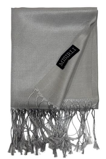 Mısırlı Silk Look Shawl - Gray