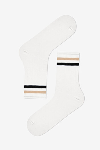 Penti Men's Striped 3-Piece Skin Colored Socks