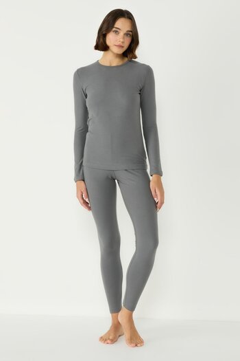 C&City Women's Long Sleeve Crew Neck Thermal Suit 405152   / 409003   Smoked