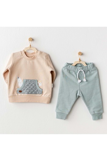 andywawa Baby Boy 2-Piece Set Beige