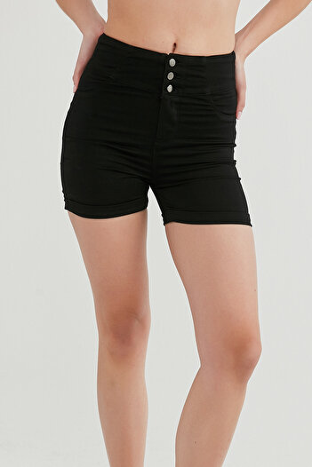 Penti Black Midi Push Up Shorts