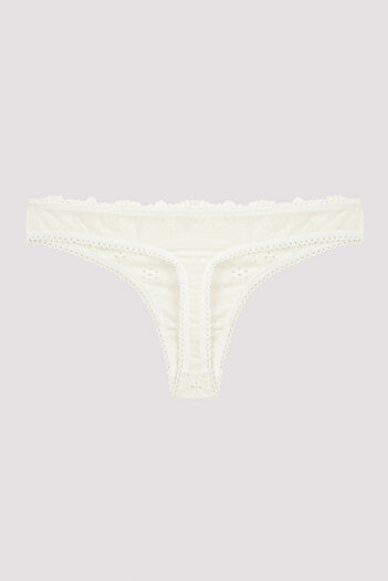 Penti Lotus Patterned Lace Thong Panties
