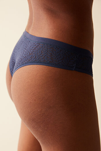Penti Lacy Dream Lace Navy Blue Brazilian Panties