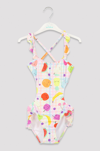 Penti Girl's Fruit Patterned Swimsuit