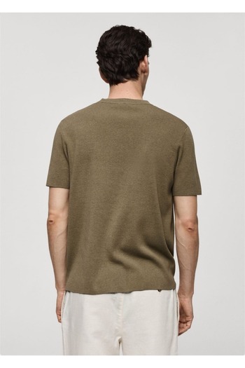 MANGO Man T-shirt από βαμβακερό ύφασμα
