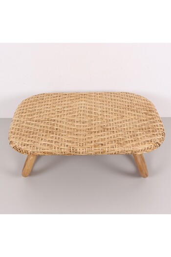 Mylamp Katlanabilir 60x40x20 cm. Doğal Rattan Sehpa