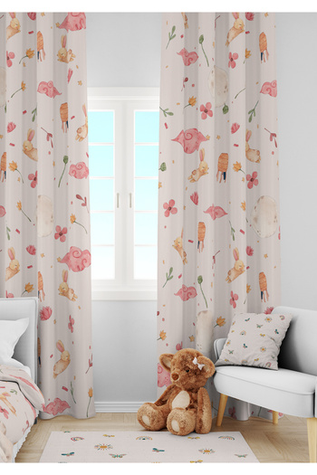 Filamente High Quality Single Wing Background Curtain - Children's and Baby's Room Printed Fabric (Child Room Curtain)