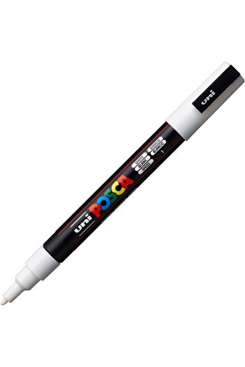 Uni Ball Posca 0.9-1.3mm Poster Markörü Beyaz / Pc3m