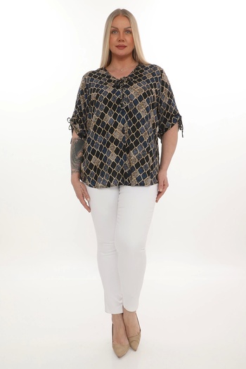Lady Majestic 1.Ποιοτική Μπλούζα 100% Viscose Plus Size