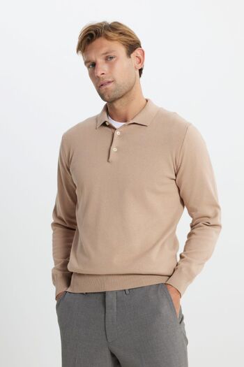ALTINYILDIZ CLASSICS Βαμβάκι Standard Fit Regular Fit Πουλόβερ με γιακά Polo Mink πουλόβερ Mink πουλόβερ
