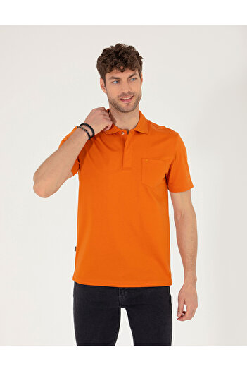 Pierre Cardin Καφέ μπλουζάκι Mercerized Polo Neck Regular Fit 50262668-VR040