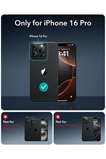 Fibaks Apple iPhone 16 Pro Compatible Ghost Screen Protector Full Covering Hidden Tempered Glass