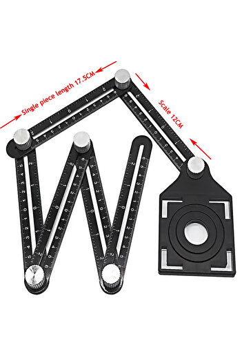 BGA Tilter - Ruler Tile Hole Locator, Slide Folding Measuring Protractor Template Ruler