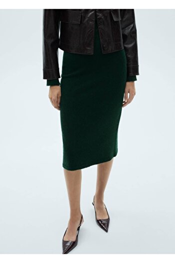 MANGO Woman Flared Knitwear Skirt