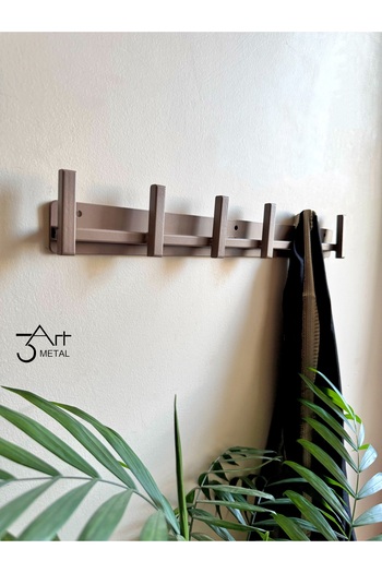 3art Metal Dekoratif Modern Demir Duvar Askısı - Metal Askılık - Elbise Askısı - Askı