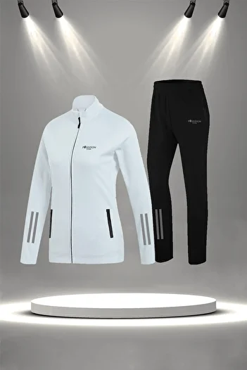 POSEIDON STORM White Supra Combed Cotton - Breathable Women's Tracksuit (S-3Xl)