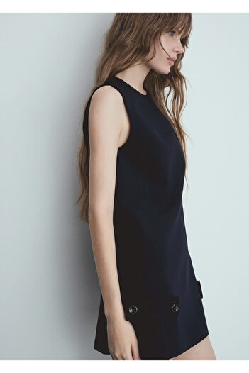 MANGO Woman Decorative Buttoned Short Dress