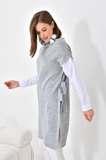 FTZ WOMEN Light Gray Women's Tunic Shirt - 21-6059