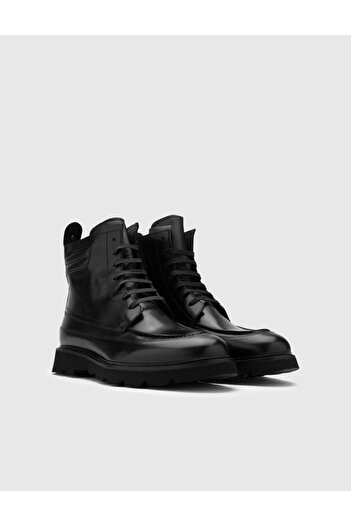 İLVİ Sakva Genuine Leather Men's Black Boots