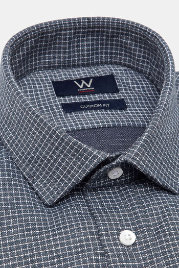 W Collection LACİVERT GEOMETRİK DESENLİ GÖMLEK