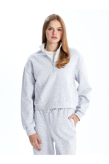 LC Waikiki Γυναικείο χοντρό φούτερ Lw - Stand Collar Oversize