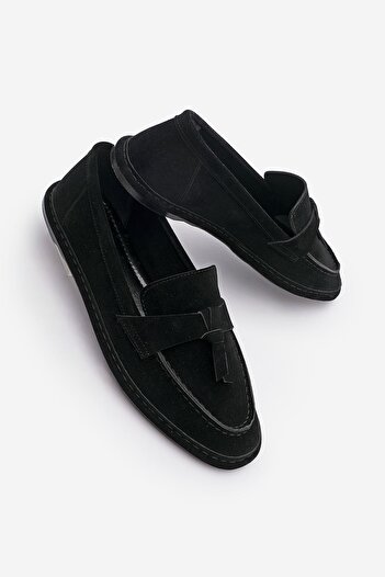 Marjin Black Foldable Women's Loafer - Casual Shoes Kostav