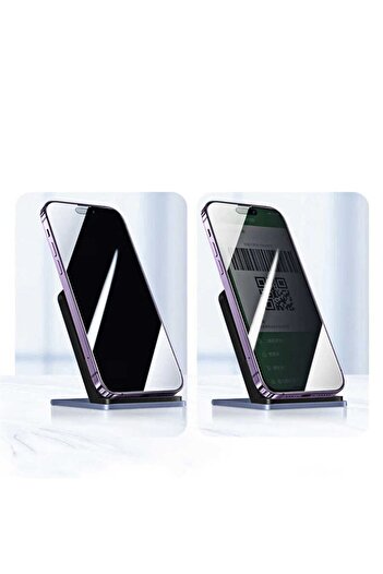 Fibaks Apple iPhone 14 Pro Compatible Ghost Screen Protector Full Cover Hidden Tampered Glass