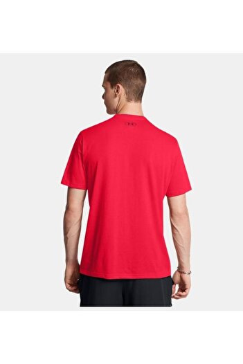 Under Armour Men's Cotton Regular Fit Round Neck Red T-Shirt 1386793 -600