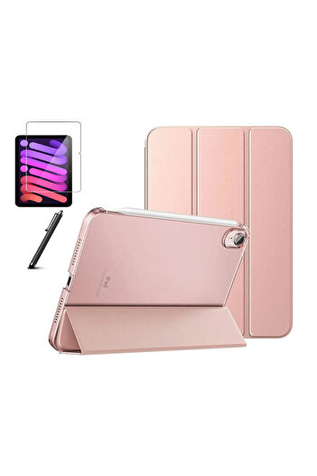 Fibaks iPad 10. Nesil 10.9 2022 Kılıf Set Ekran Koruyucu Kalem Pu Deri Standlı Katlanır Smart Kapak